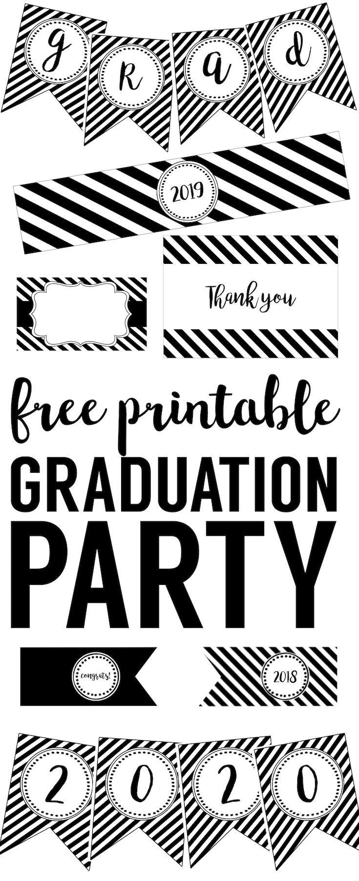 Graduation Party Free Printables | Printables And Instant Downloads - Free Printable Graduation Cupcake Toppers