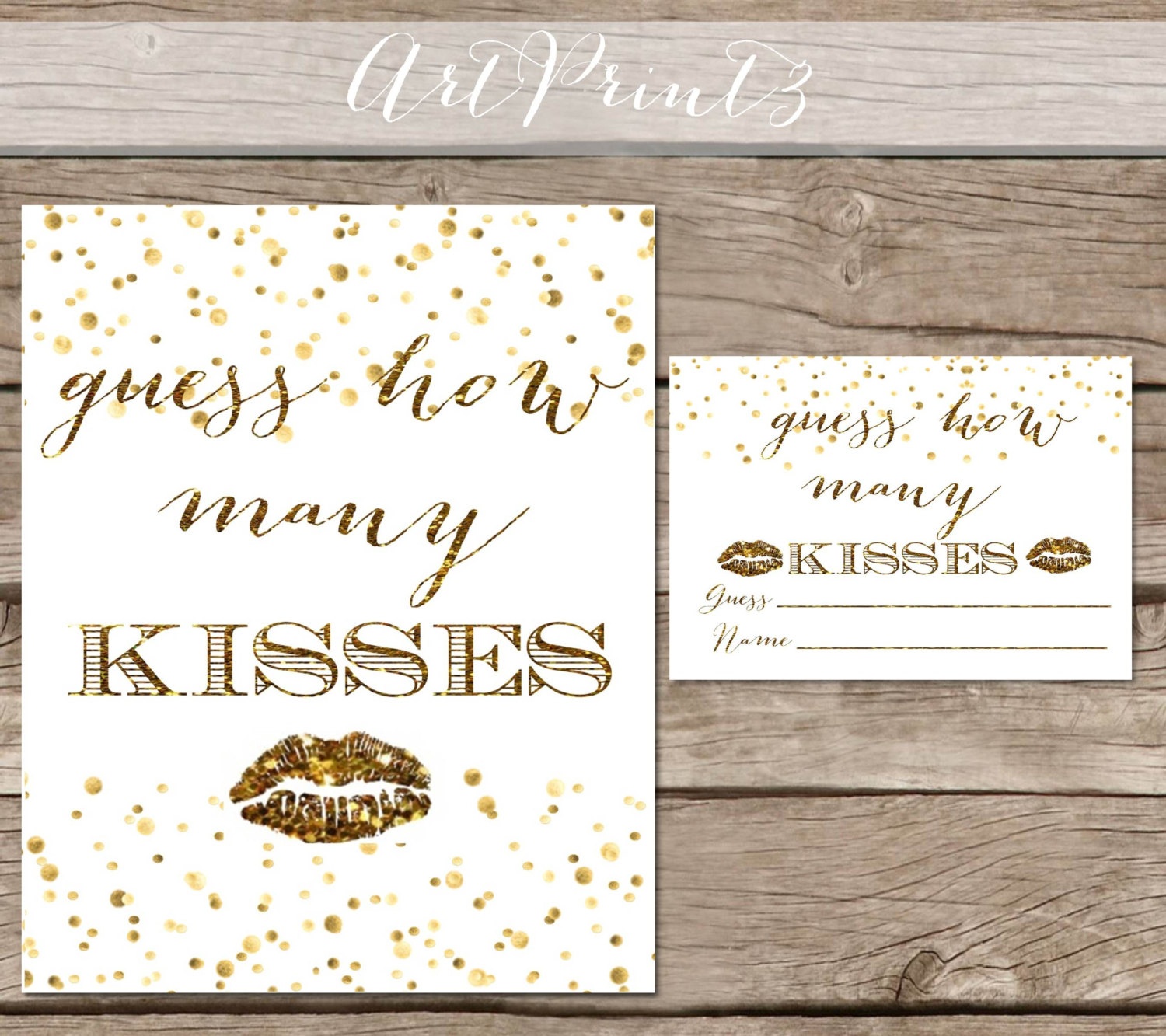 How Many Kisses Game Free Printable Free Printable