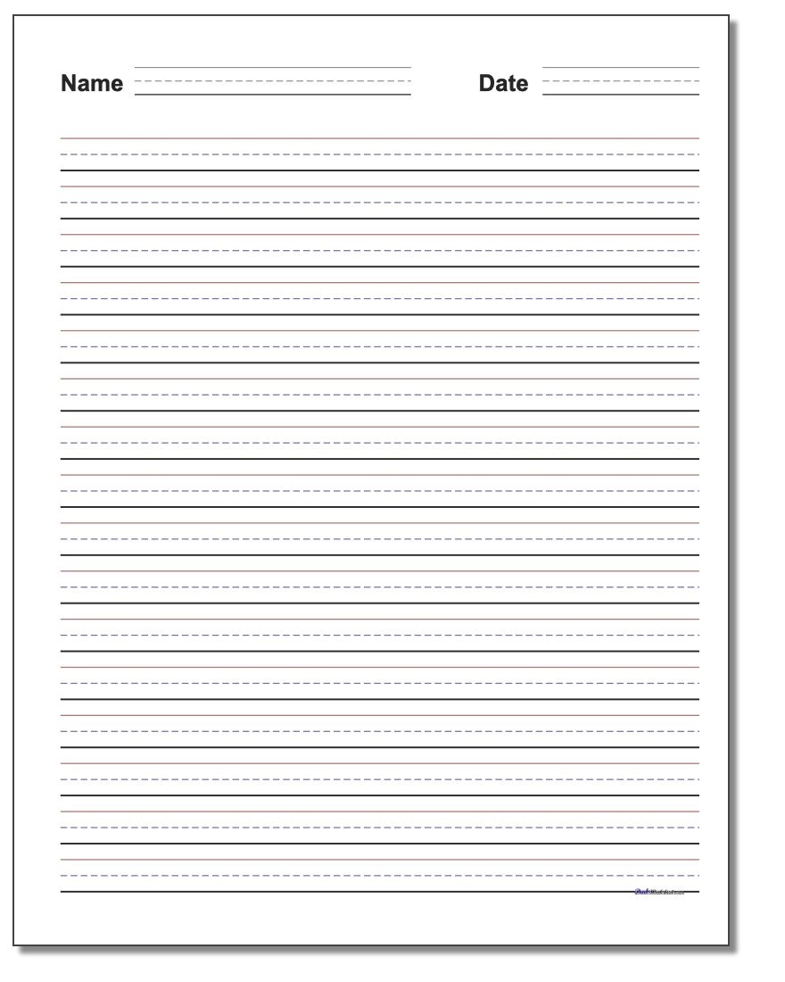 elementary manuscript paper printable