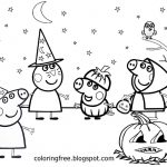 Happy Halloween Peppa Pig! Free Printable Coloring Pages! | Peppa   Pig Coloring Sheets Free Printable