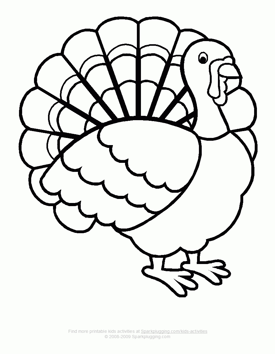 Happy Thanksgiving Turkey Coloring Page | Happy-Thanksgiving-Turkey - Free Printable Pictures Of Turkeys To Color