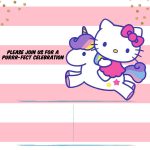 Hello Kitty Invitation Template   Portrait | Free Printable   Free Printable Hello Kitty Baby Shower Invitations