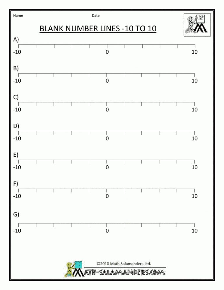 help students understand negative numbersusing this handy fill free