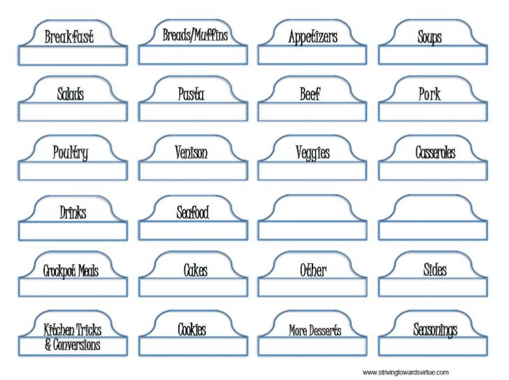 Home Office free Printable Binder Divider Tabs Image Gallery Free 