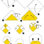 How To Make An Origami Duck Face Stepstep Instructions | Free   Free Easy Origami Instructions Printable