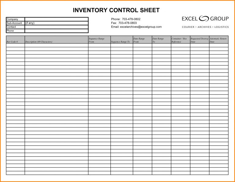 Inventory Sample Sheet - Kaza.psstech.co - Free Printable Inventory ...