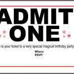 Invitation Card For Children's Party. © To Owner | Invitation   Free Printable Ticket Invitations
