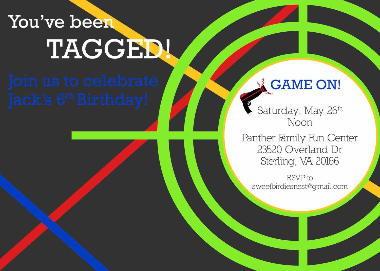 Laser Tag Party Invitations Template Free