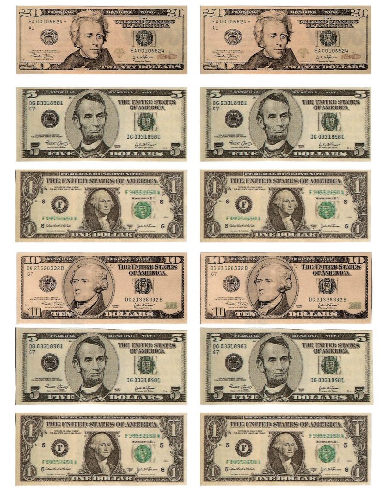 Legal, Free, Printable Money For Teaching The Kids About American ...