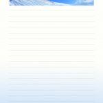 Lined Winter Free Printable Stationary (Stationery) | *stationery   Free Printable Winter Stationery