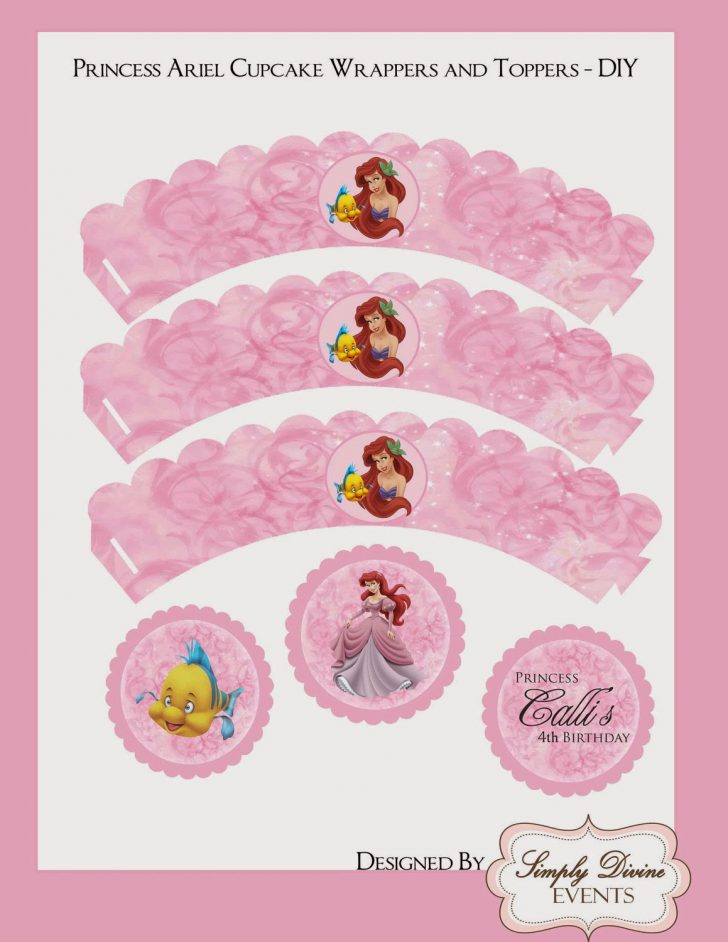 Free Printable Mermaid Cupcake Toppers