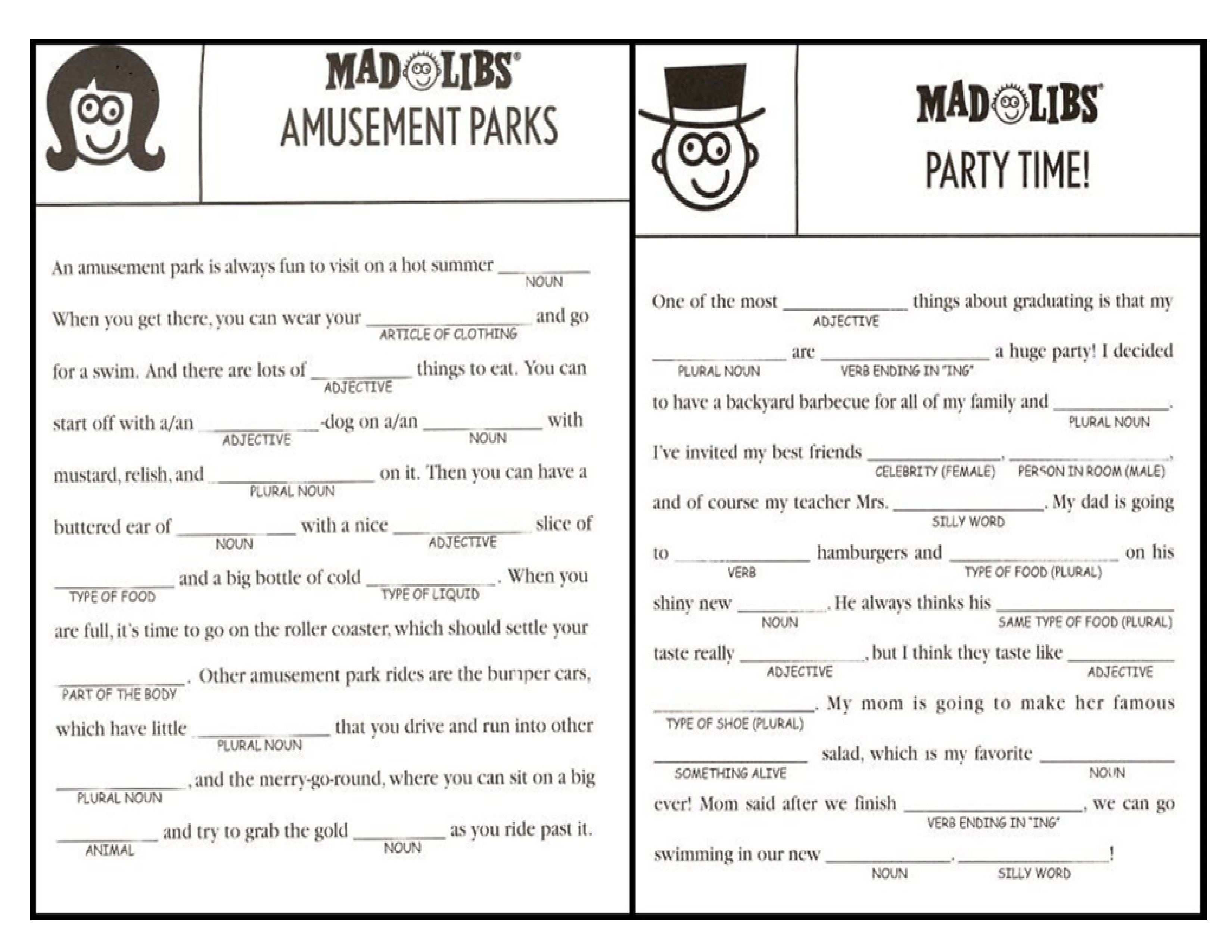 Mad Libs For Adults - Google Search | Feedback Loops | Mad Libs For - Mad Libs Online Printable Free