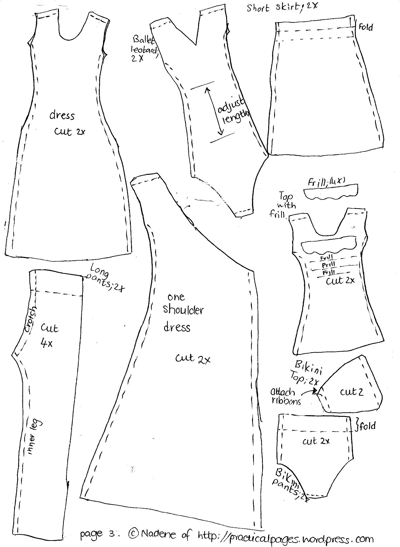 Barbie Dress Patterns Free Printable Pdf Free Printable