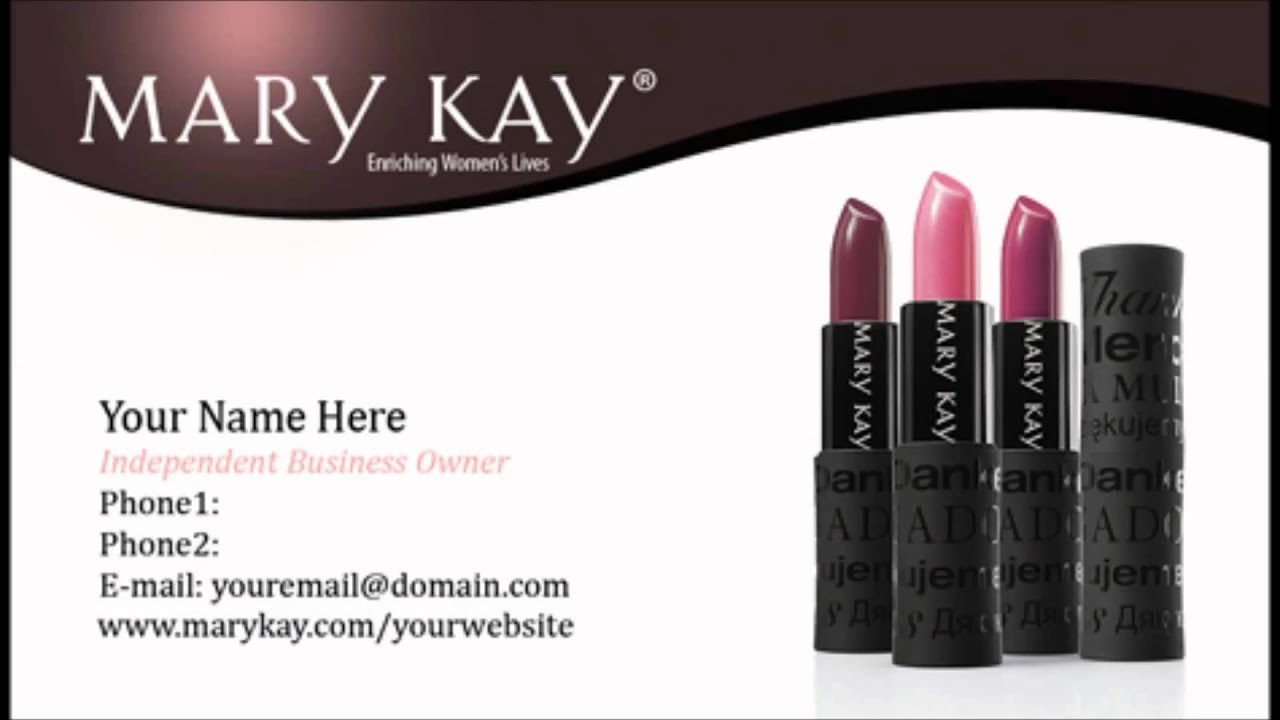 Mary Kay Name Card Template | Card Template - Free Printable Mary Kay Business Cards