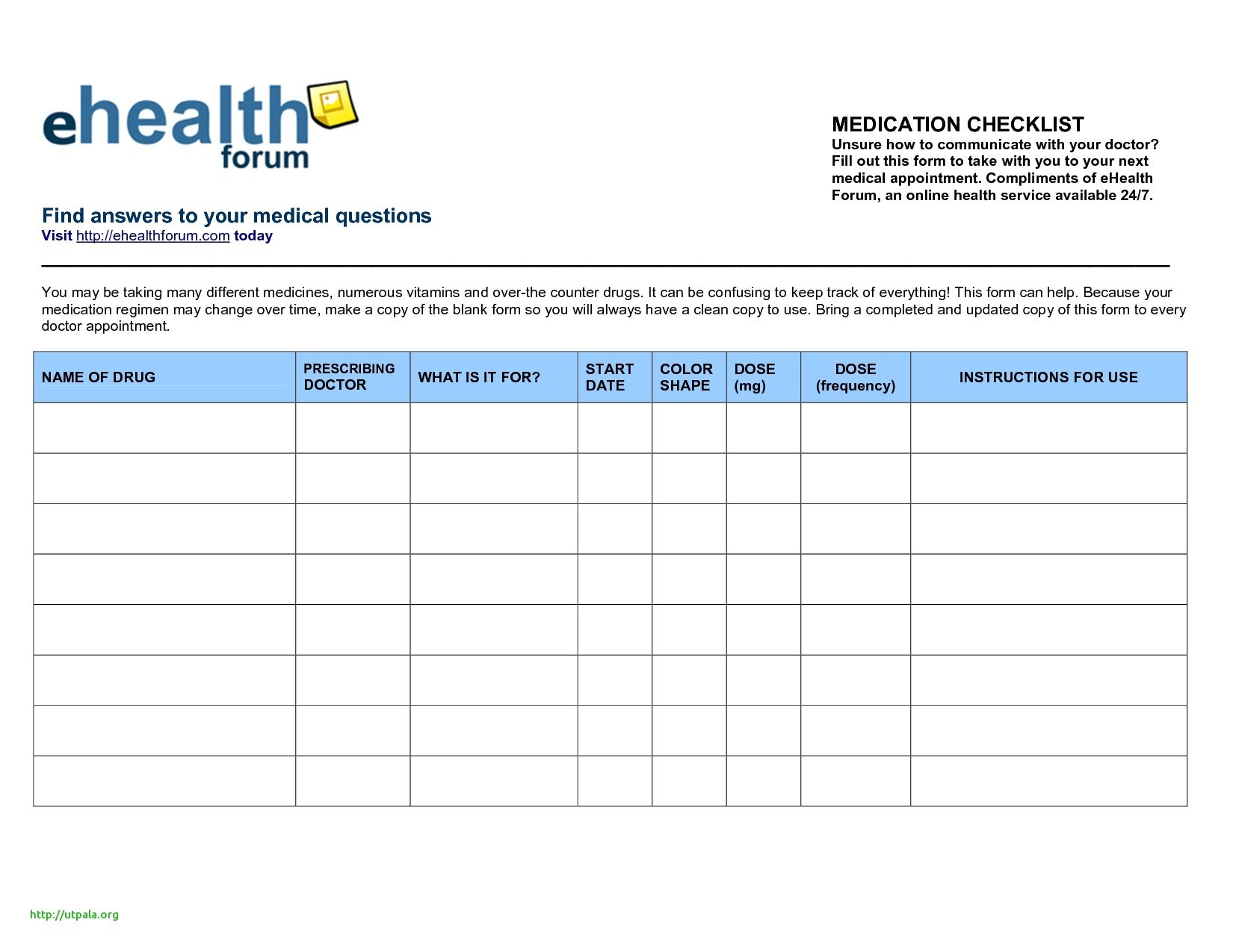 Medication Schedule Template Best Of Printable Medication List - Free Printable Medication List Template
