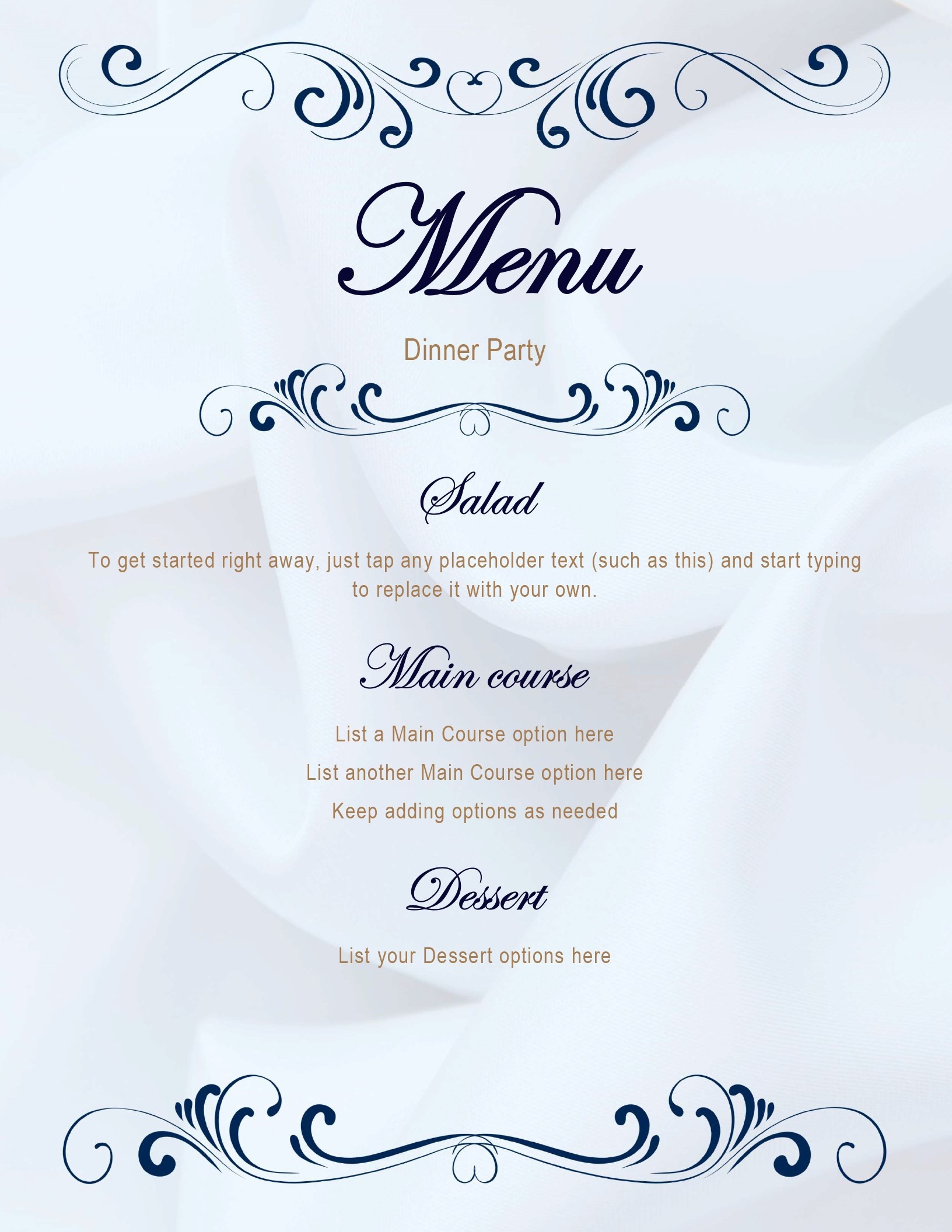 Menus - Office - Menu Template Free Printable Word