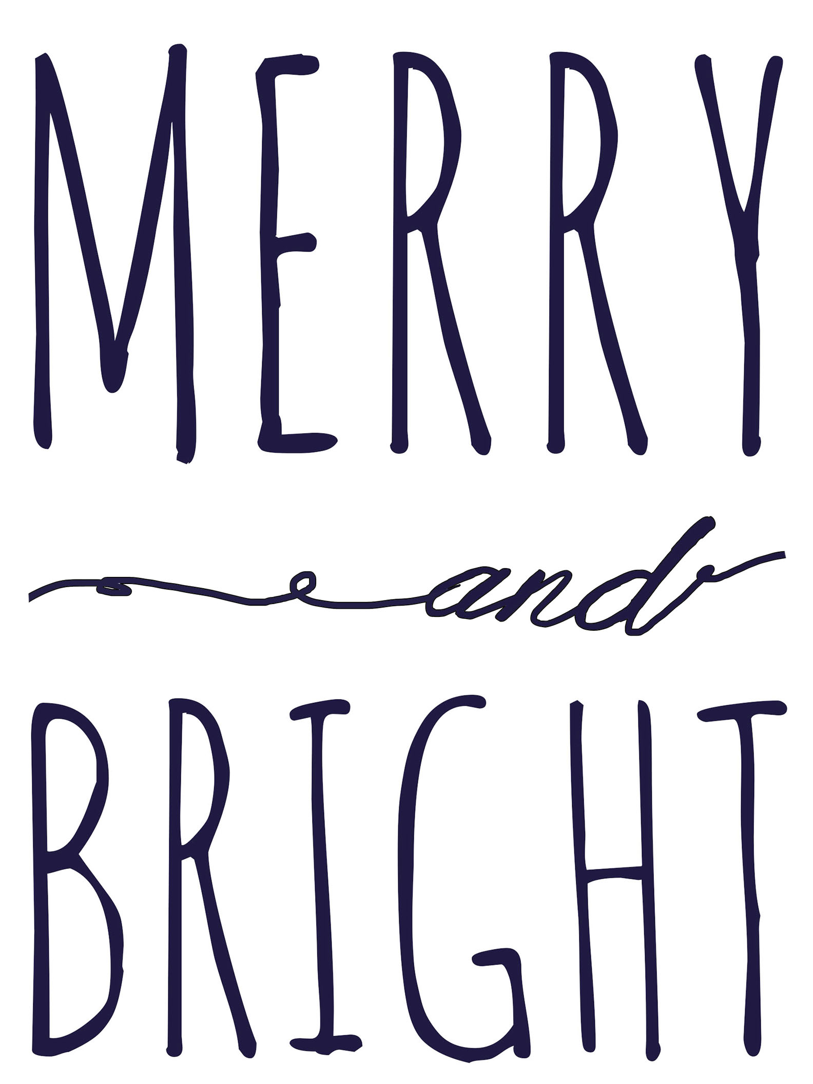 Merry And Bright Free Printable Template | Fantastically Free Fonts - Free Printable Holiday Signs Closed