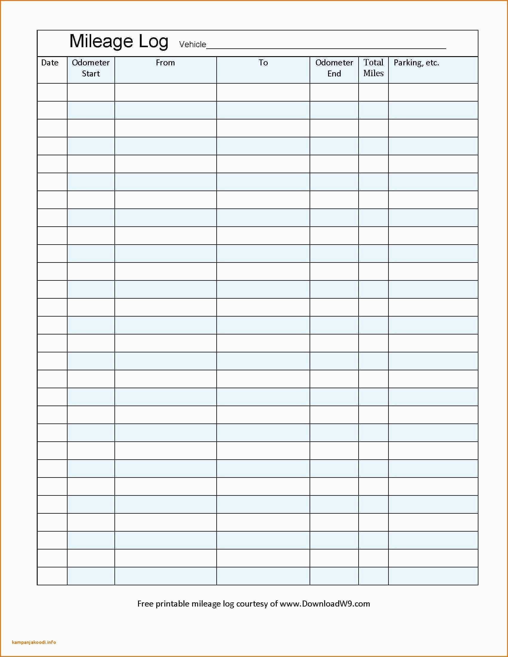 Mileage Tracker Template Unique Business Logbook Template New - Free Printable Mileage Log