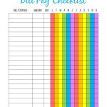 Monthly Bill Pay Checklist  Free Printable! | $ Saving Money   Free Printable Bill Pay Checklist