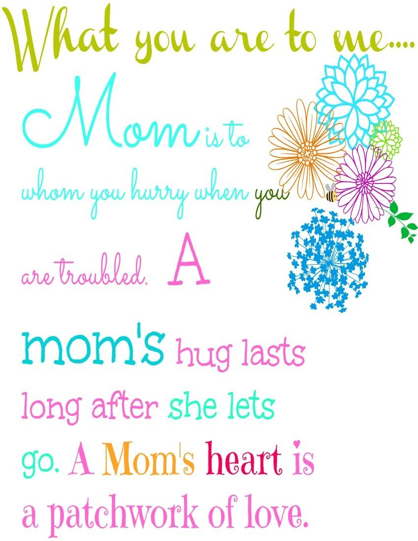 Mother s Day Printable Mothers Day Poems