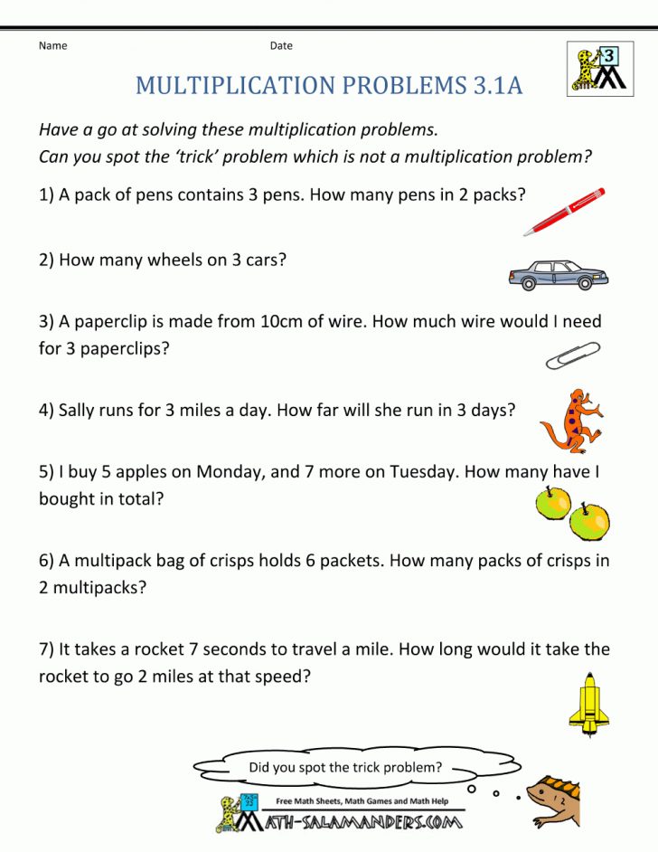 Free Printable Division Word Problems Worksheets For Grade 3
