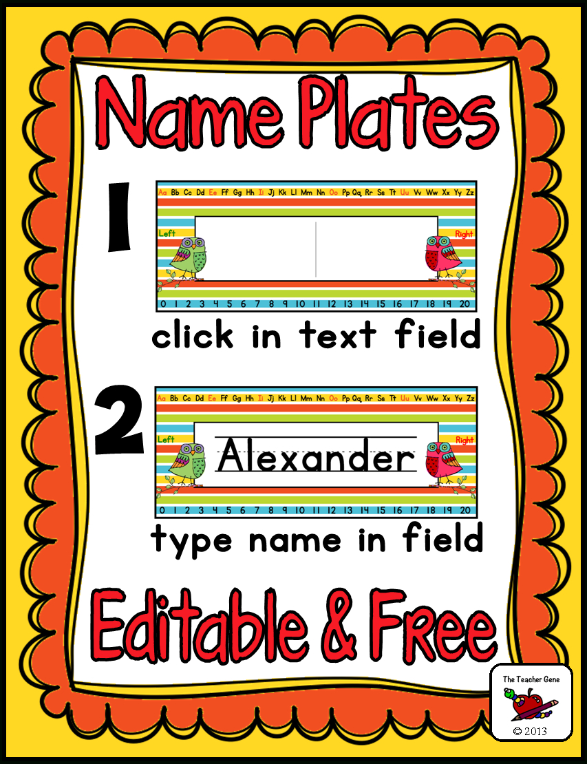 Free Printable Desk Name Plates For Students Free Printable