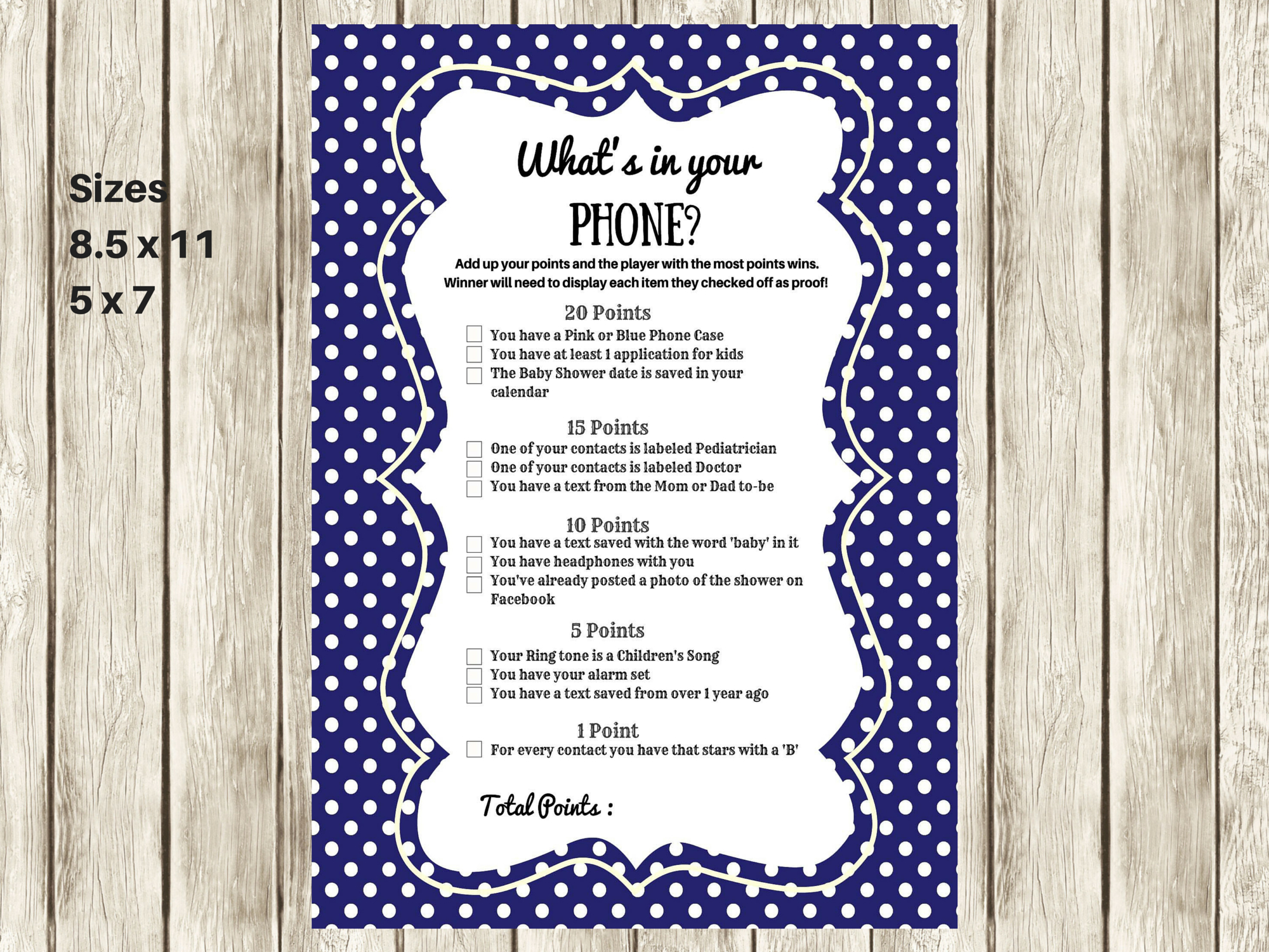 Navy Modern What&amp;#039;s In Your Cellphone Baby Shower Games - What&amp;amp;#039;s In Your Cell Phone Game Free Printable