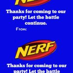 Nerf Party Loot Bag With Free Printable Tags | Jacob's | Nerf   Free Printable Nerf Logo