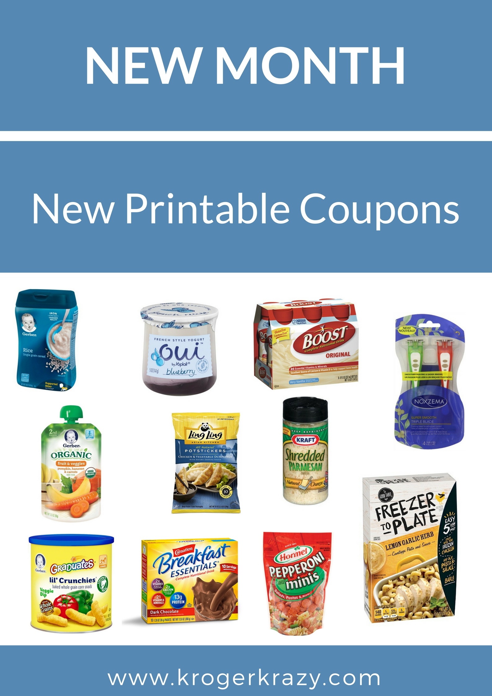 New Month! New Printable Coupons! Kraft, Post, Gerber, Noxzema - Free Printable Kraft Food Coupons
