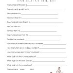 Number Of The Day (Worksheet Collection) | Squarehead Teachers   Free Printable Number Of The Day Worksheets