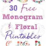 Nursery Decor Series: 30 Free Monogram Printables   Free Printable Monogram