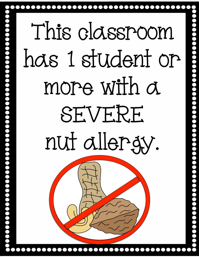 Nut Allergy Sign.pdf - Google Drive | Kindergartenklub | Nut - Printable Peanut Free Classroom Signs