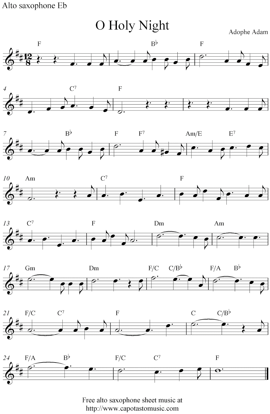 Free Printable Christmas Sheet Music For Alto Saxophone Free Printable