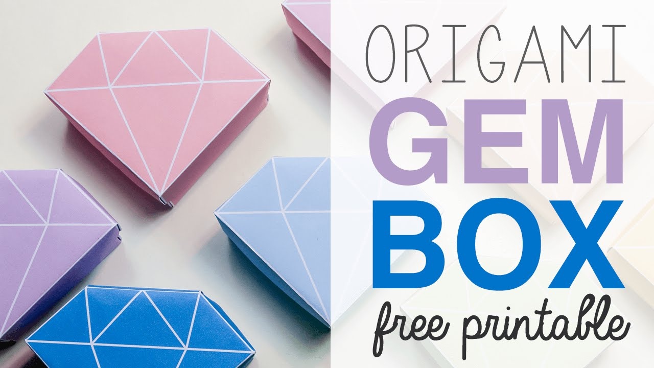 Origami Crystal Box Free Printable &amp;amp; Tutorial ♥ Diy ♥ - Youtube - Free Easy Origami Instructions Printable