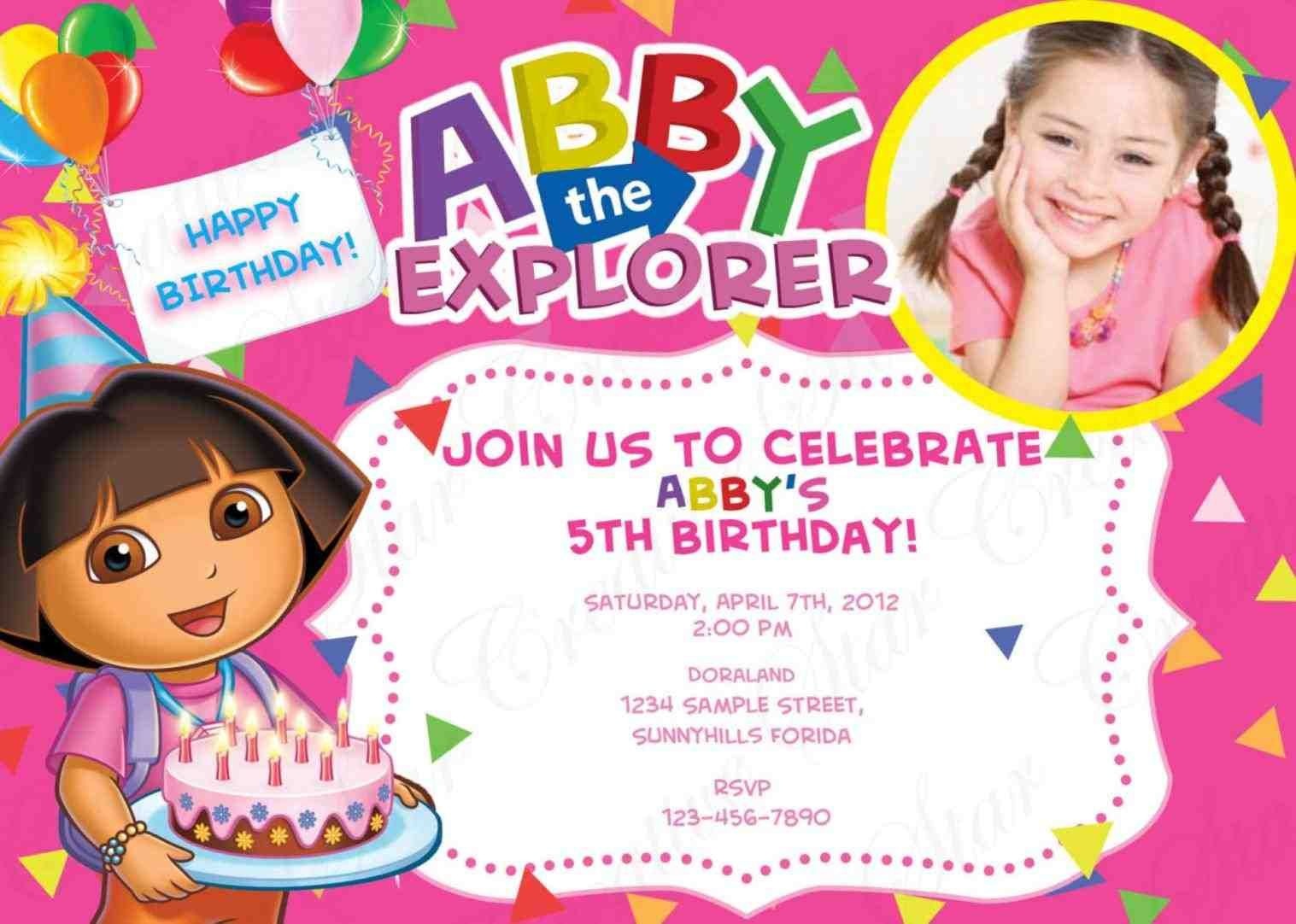 Free Dora Printable Birthday Cards