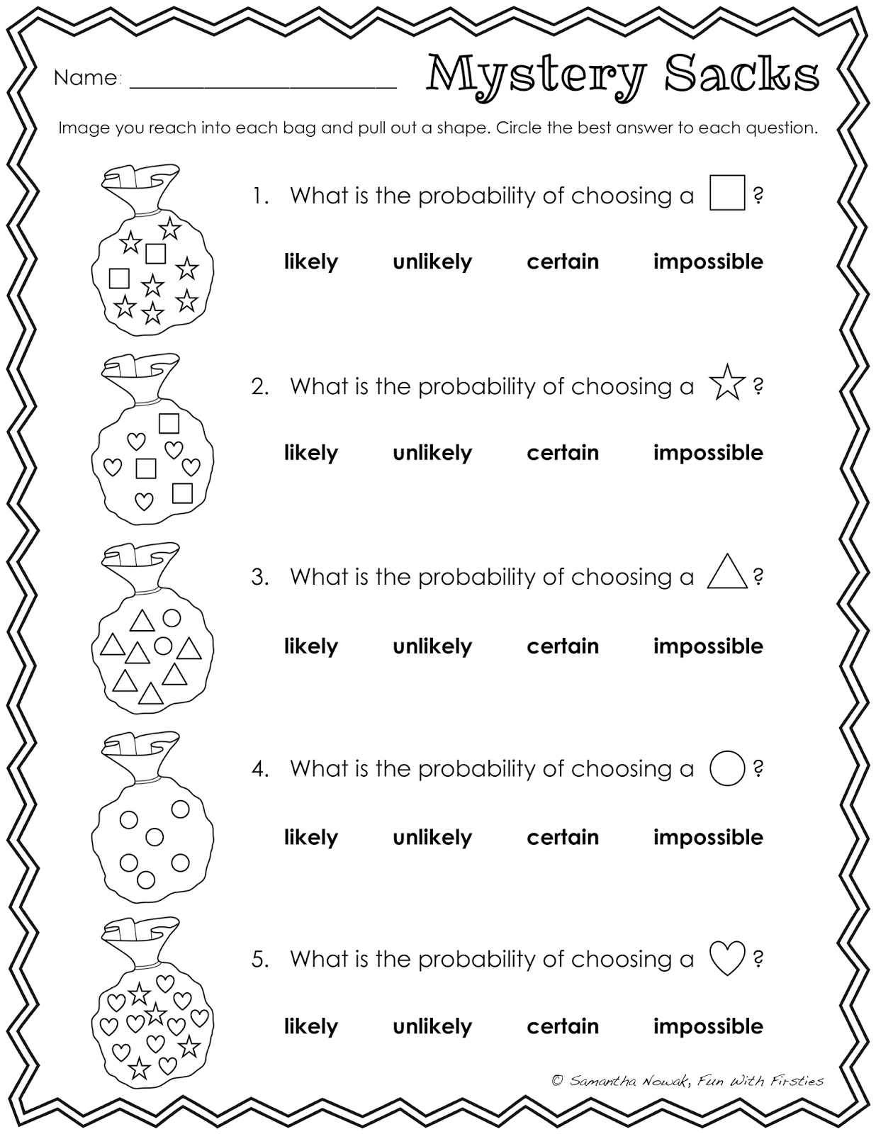 Our Probability Unit: Worksheets, Activities, Lessons, And - Free