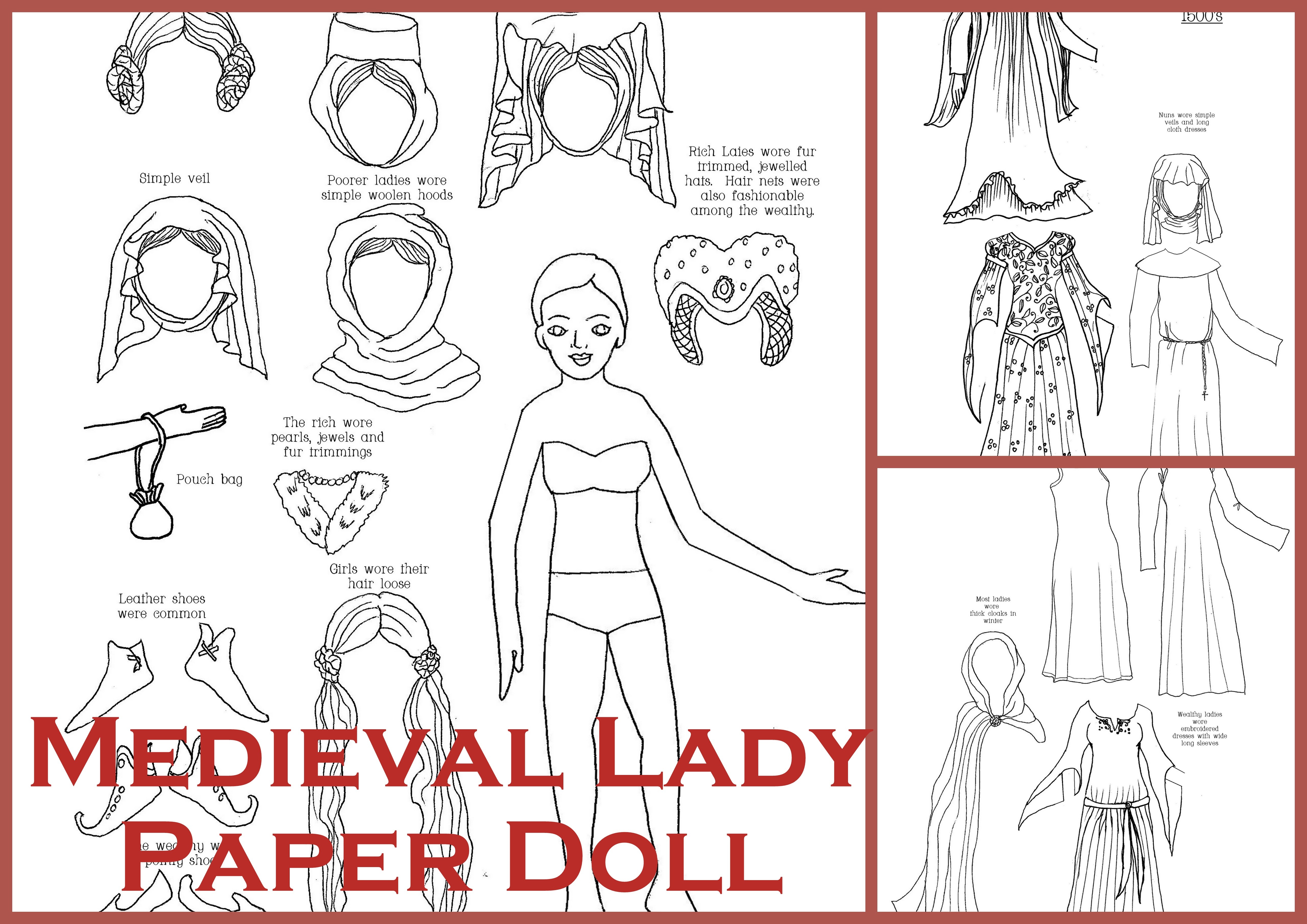 Paper Dolls | Practical Pages - Medieval Paper Dolls Free Printable