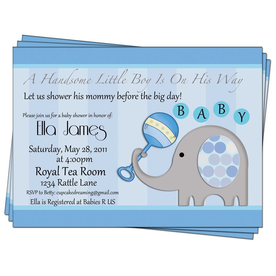Free Printable Elephant Baby Shower Invitations Free Printable