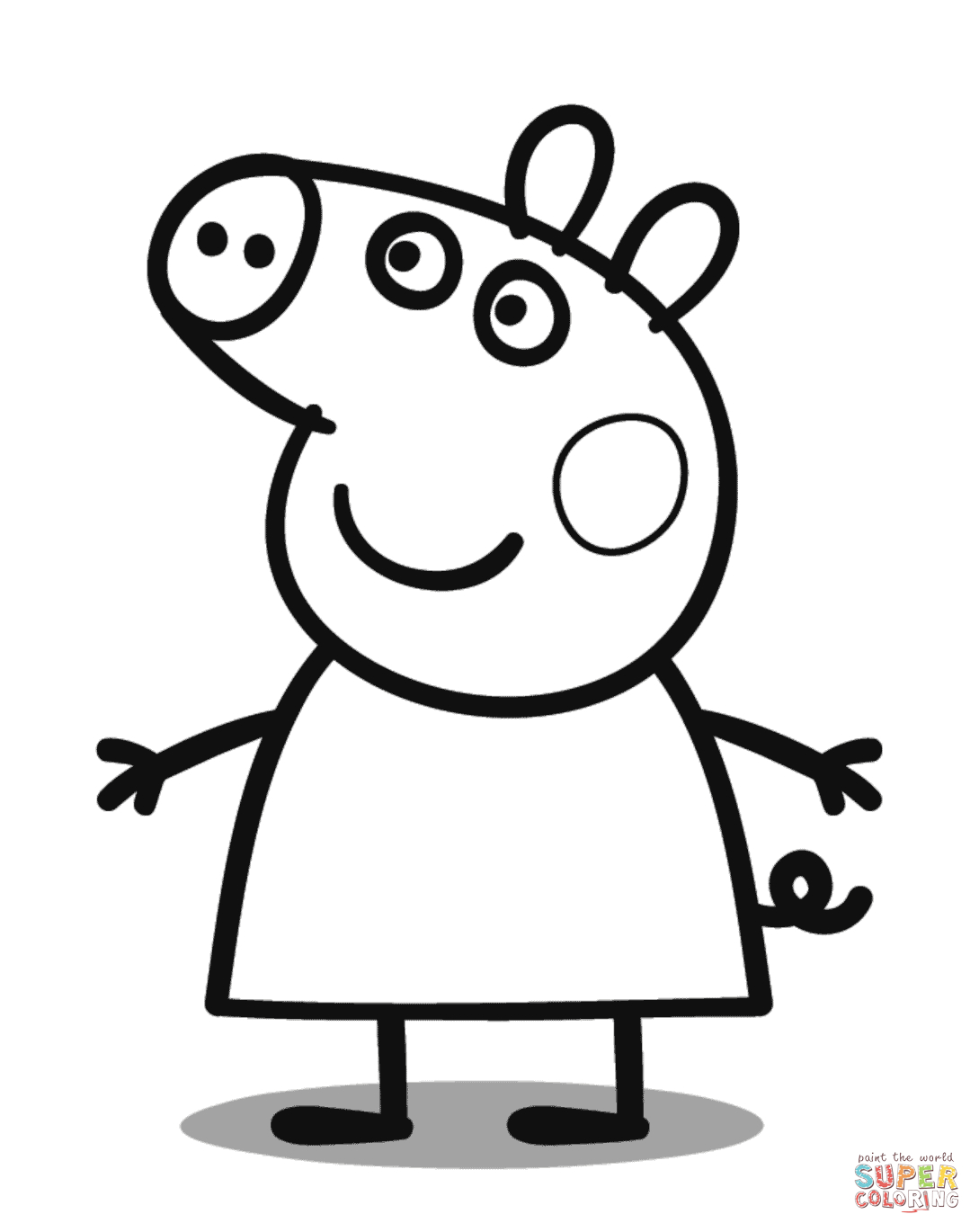 Peppa Pig Coloring Page | Free Printable Coloring Pages - Pig Coloring Sheets Free Printable
