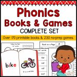 Phonics Books & Games   Complete Set   The Measured Mom   Free Printable Phonics Books
