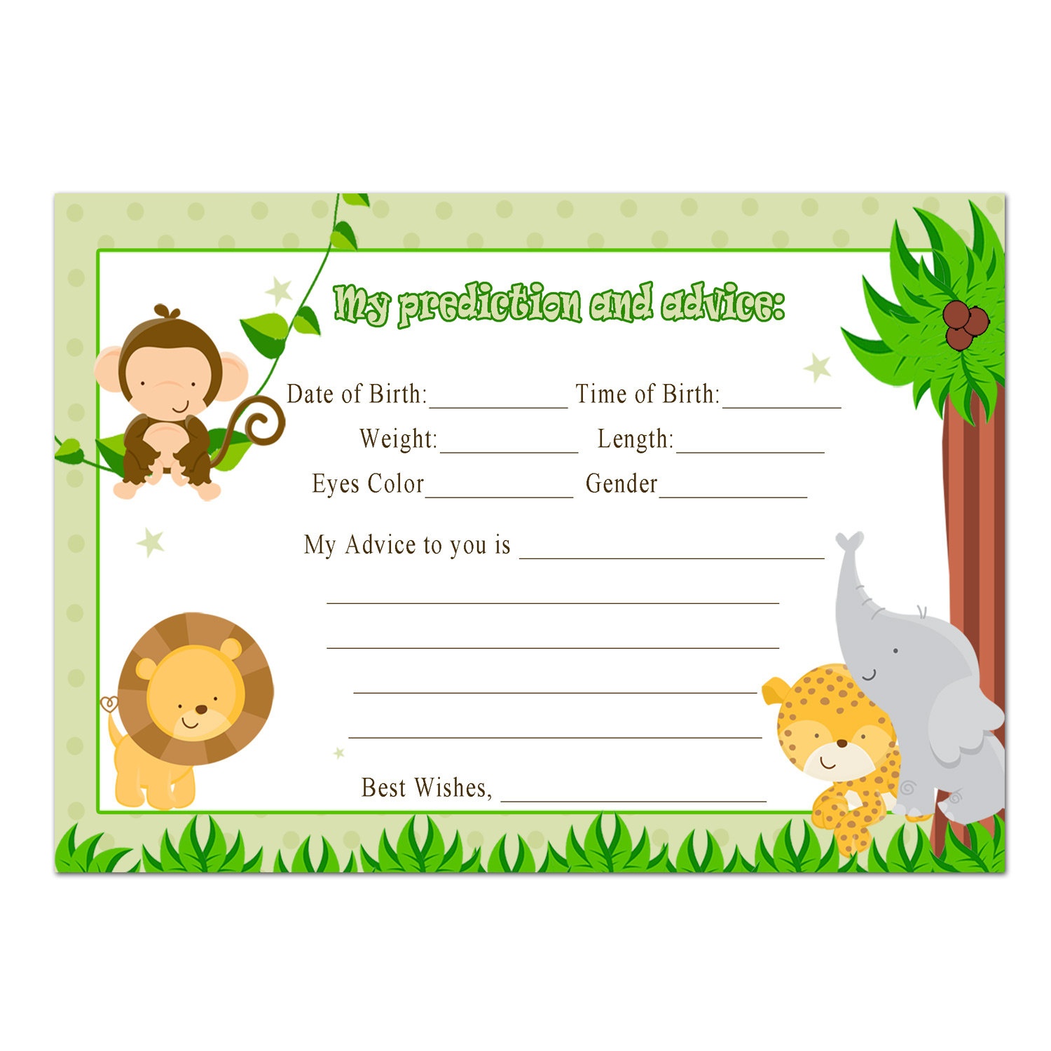 Photo : Popular Items For Jungle Image - Free Printable Lion King Baby Shower Invitations