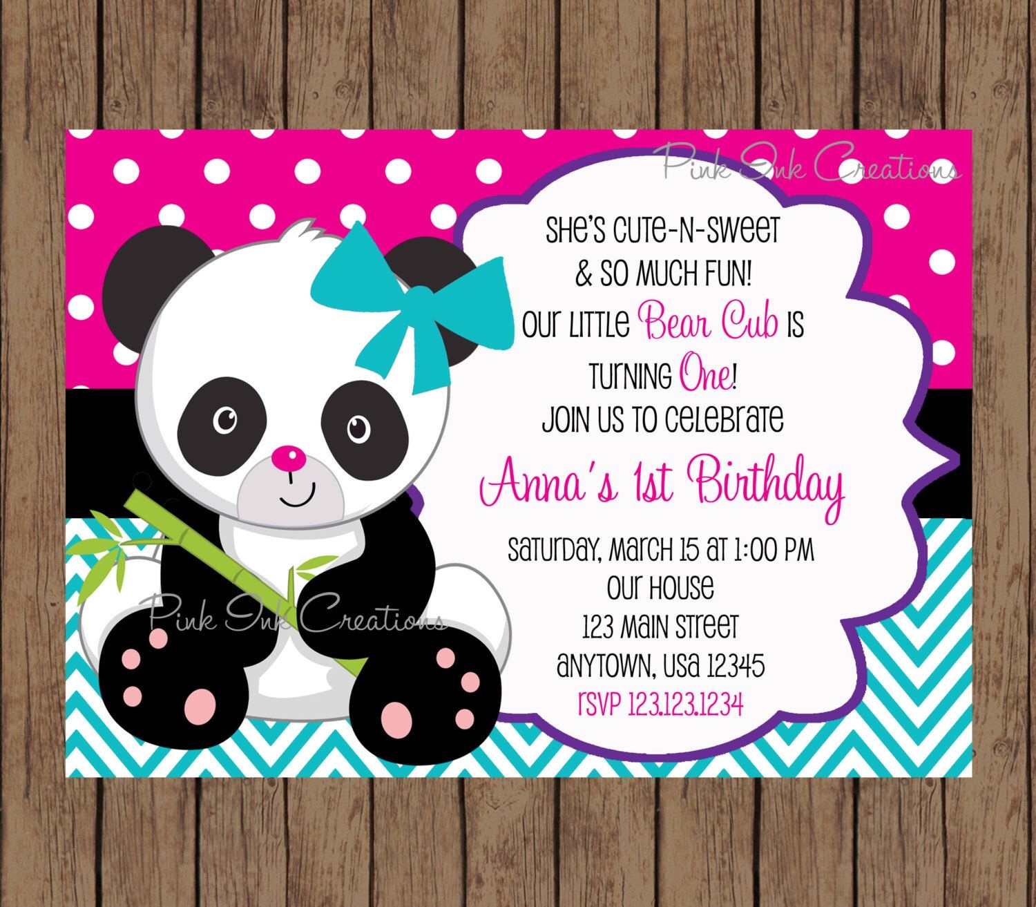 Pindalila Medina-Rangel On Isa&amp;#039;s Birthday | Boy Birthday - Panda Bear Invitations Free Printable