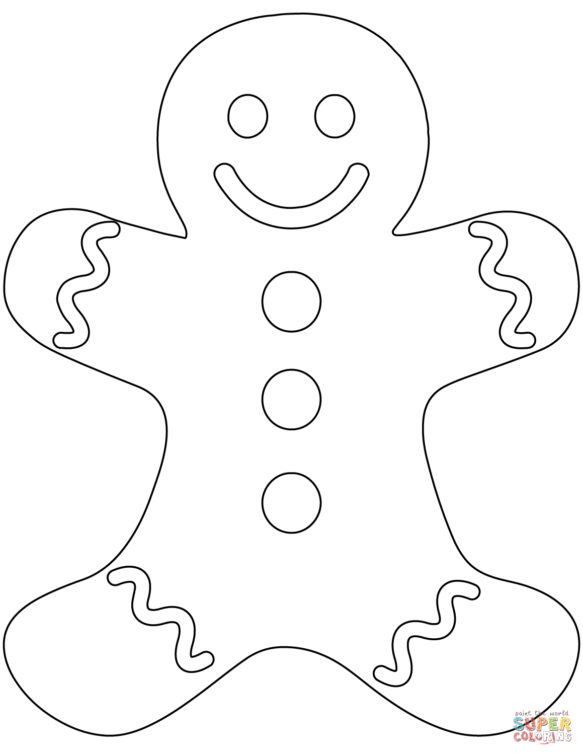 Pinellen On Free Printables | Gingerbread Man Coloring Page - Gingerbread Template Free Printable