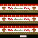 Pinjenni Caskey On Christmas | Diy Ugly Christmas Sweater, Igly   Christmas Water Bottle Labels Free Printable