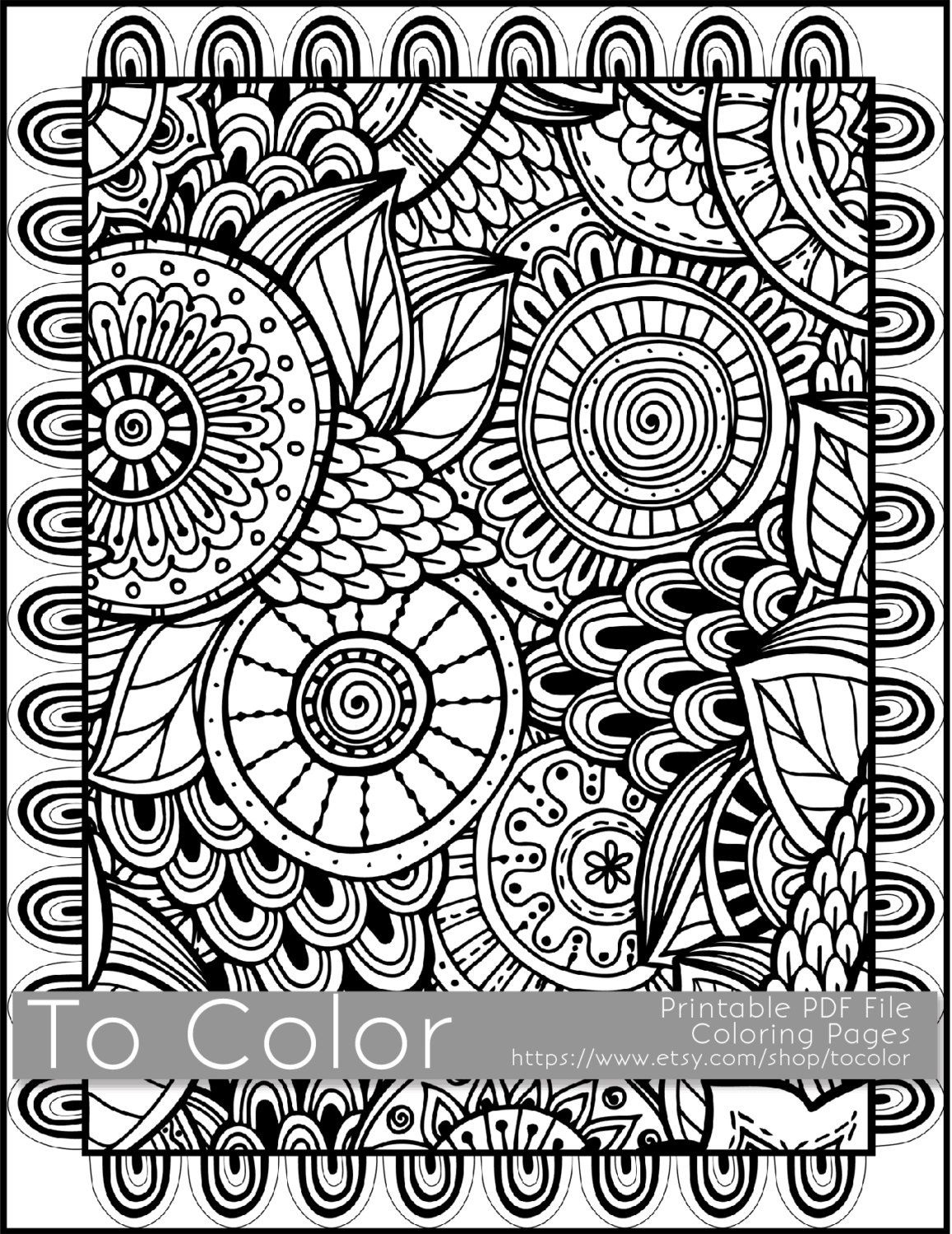 Pinkate Pullen On Free Coloring Pages For Coloring Fans | Adult - Free Printable Doodle Patterns