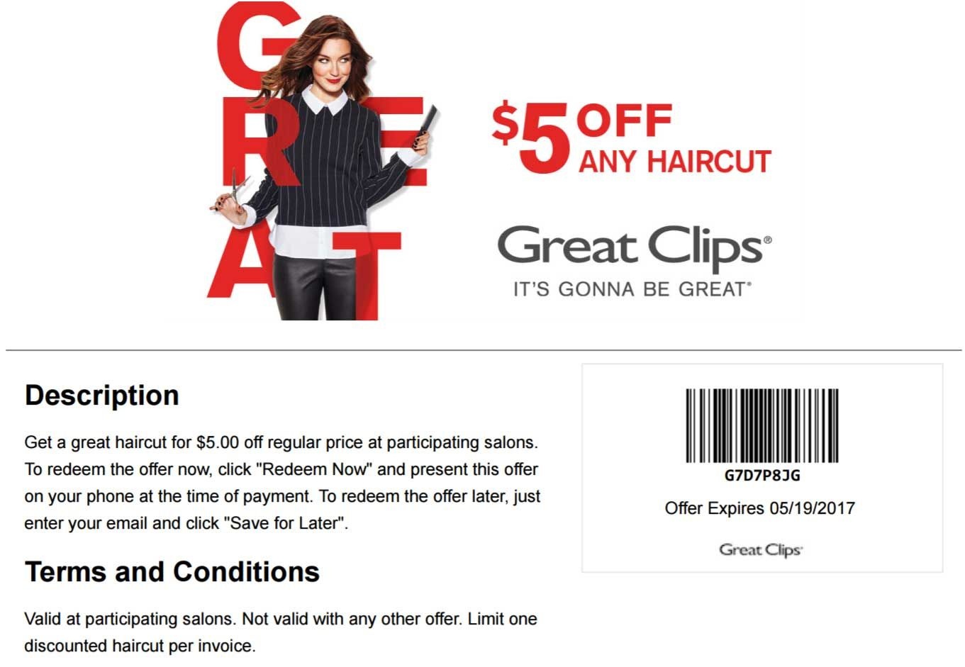 Pinned April 27th 5 Off A Haircut At Greatclips Coupon Via The Sports Clips Free Haircut Printable Coupon 
