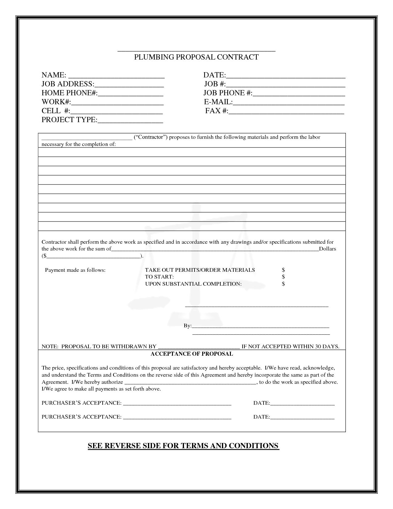 31 Construction Proposal Template & Construction Bid Forms Free