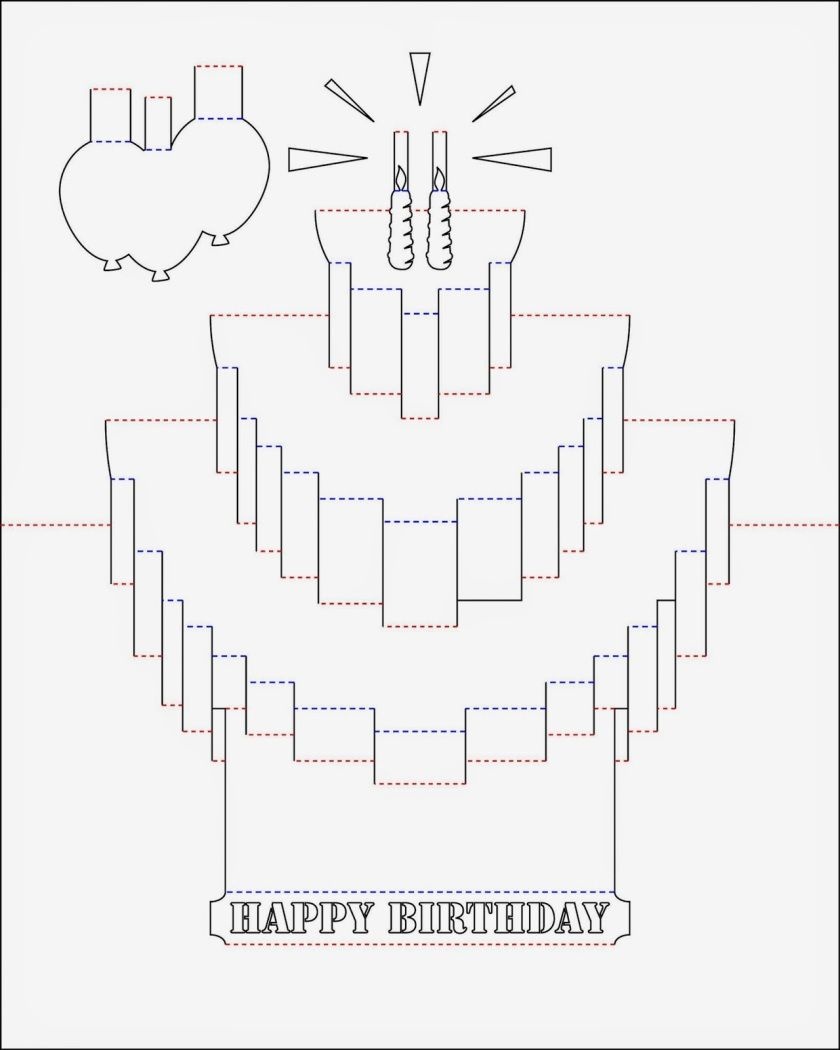 Pop Up Birthday Card Template | My Birthday | Pop Up Card Templates - Free Printable Kirigami Pop Up Card Patterns