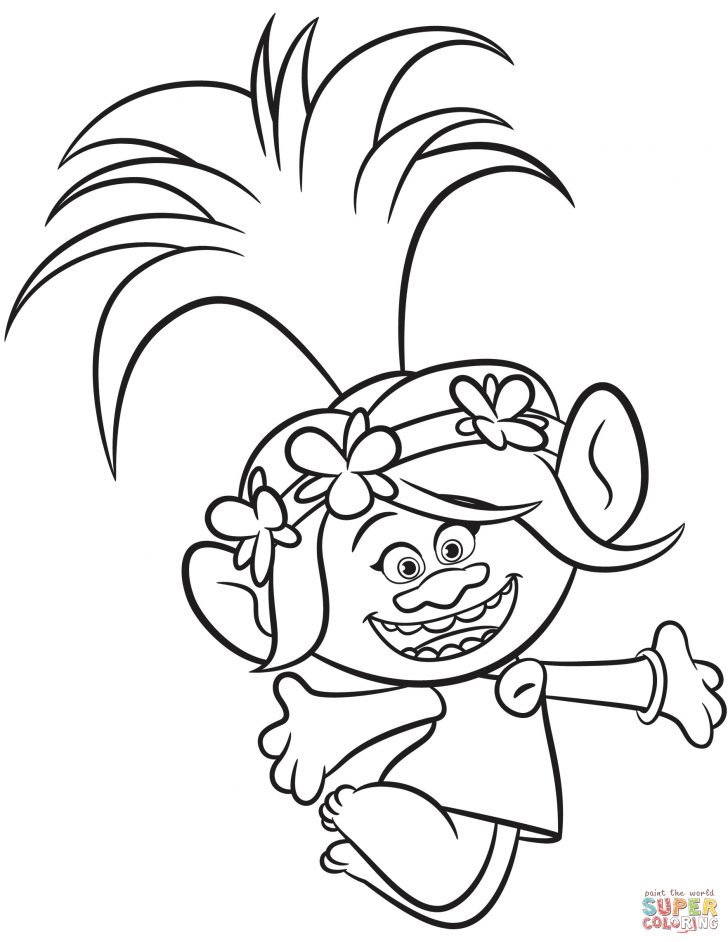 Free Printable Troll Coloring Pages