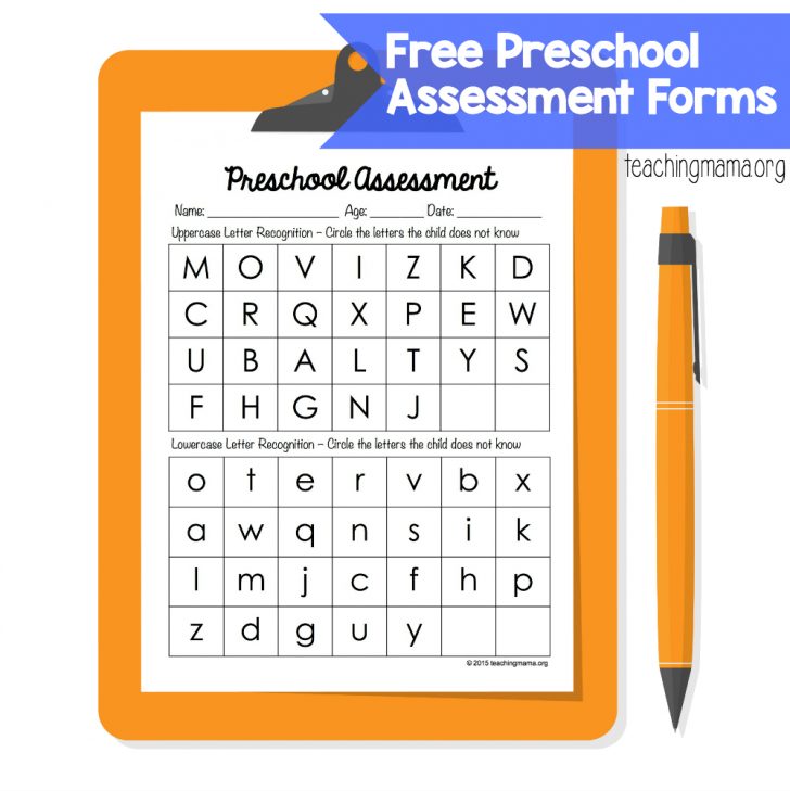Free Printable Pre K Assessment Forms
